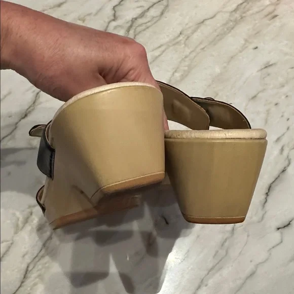 Dansko Karena Real Leather Slide Sandals with Buckle Detail - Picture 4 of 14